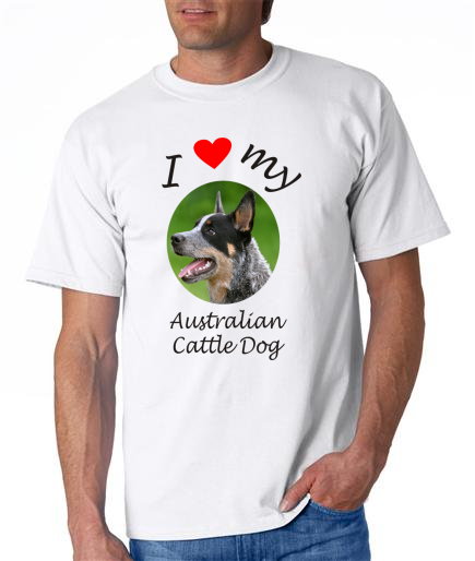 Dogs - Australian Cattle Dog Picture on a Mens Shirt